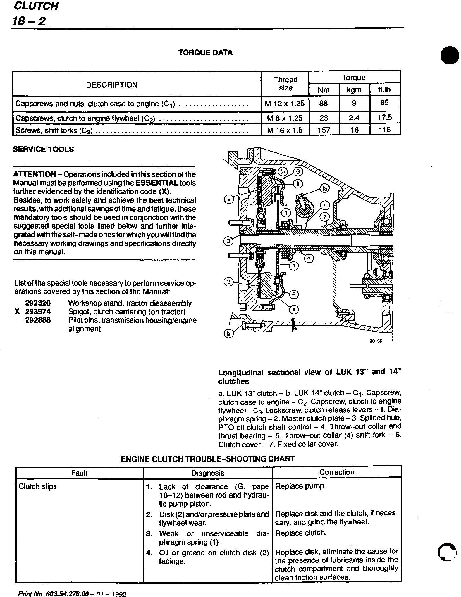 Fiat F100, F110, F120, F130 Winner F Series Tractor Service Manual (6035427600) - 1