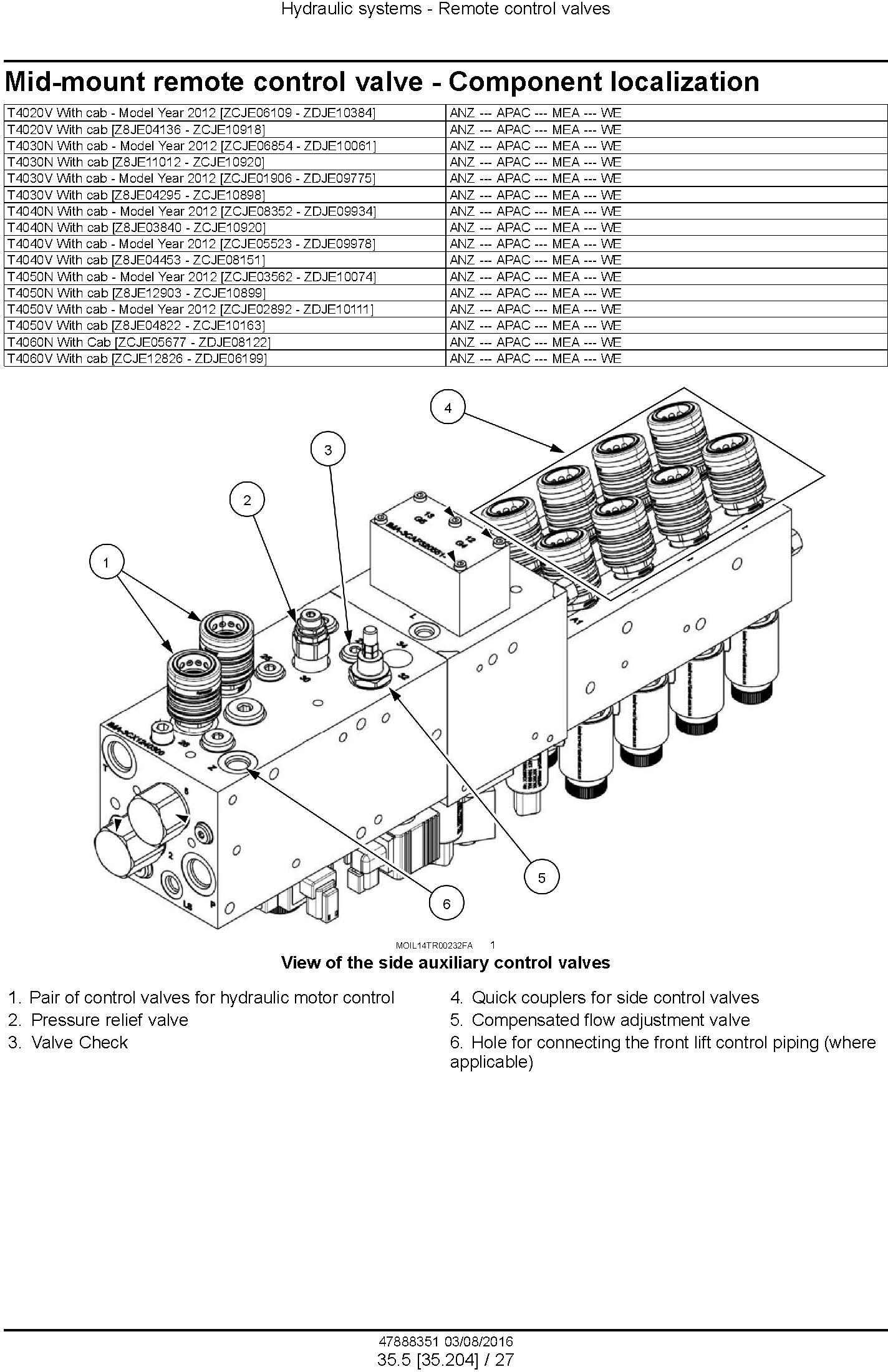 New Holland T4030N T4040N T4050N T4060N; T4020V T4030V T4040V T4050V T4060V Tractor Service Manual - 3