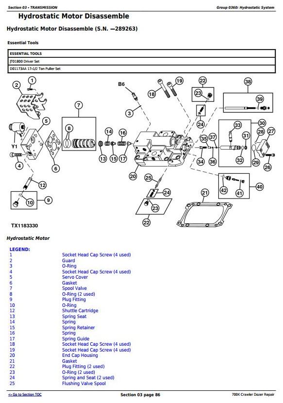 TM13359X19 - John Deere 700K Crawler Dozer (S.N. from 275598) Service Repair Technical Manual - 2