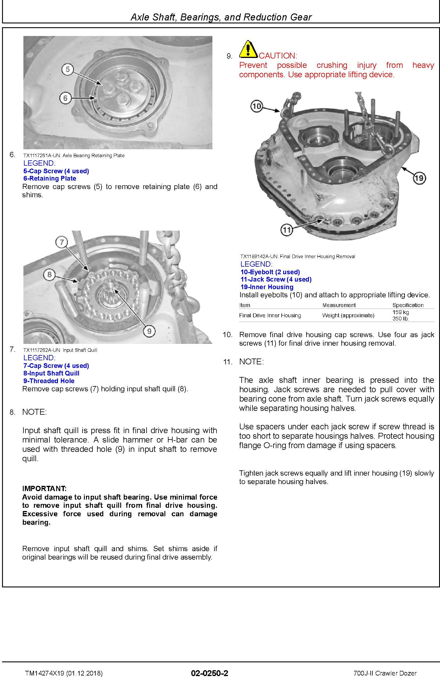 John Deere 700J-II (SN. D000001-) Crawler Dozer Repair Service Manual (TM14274X19) - 3