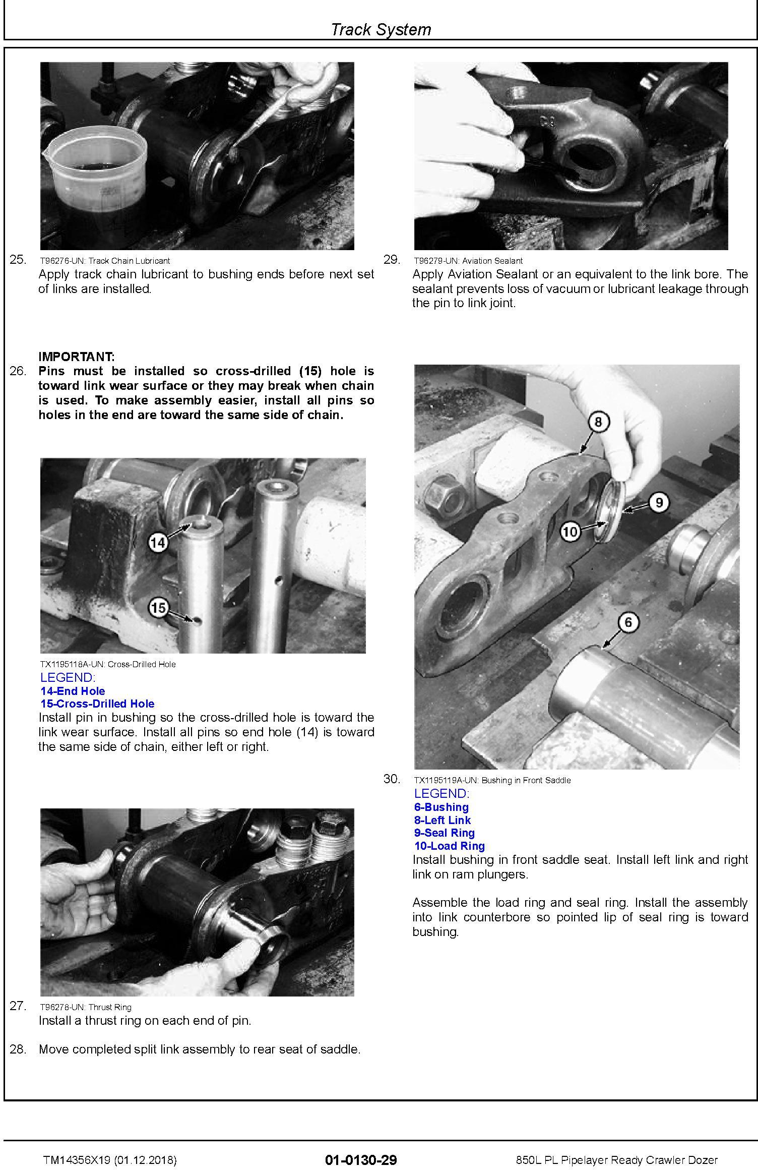 John Deere 850L PL Pipelayer Ready Crawler Dozer Repair Technical Manual (TM14356X19) - 1