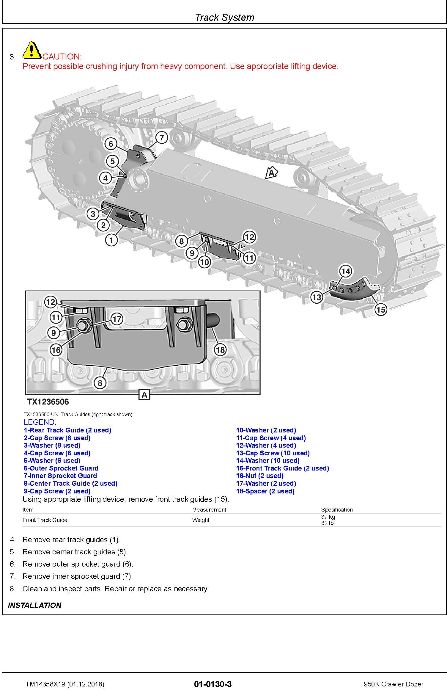 John Deere 950K Crawler Dozer Repair Technical Manual (TM14358X19) - 1