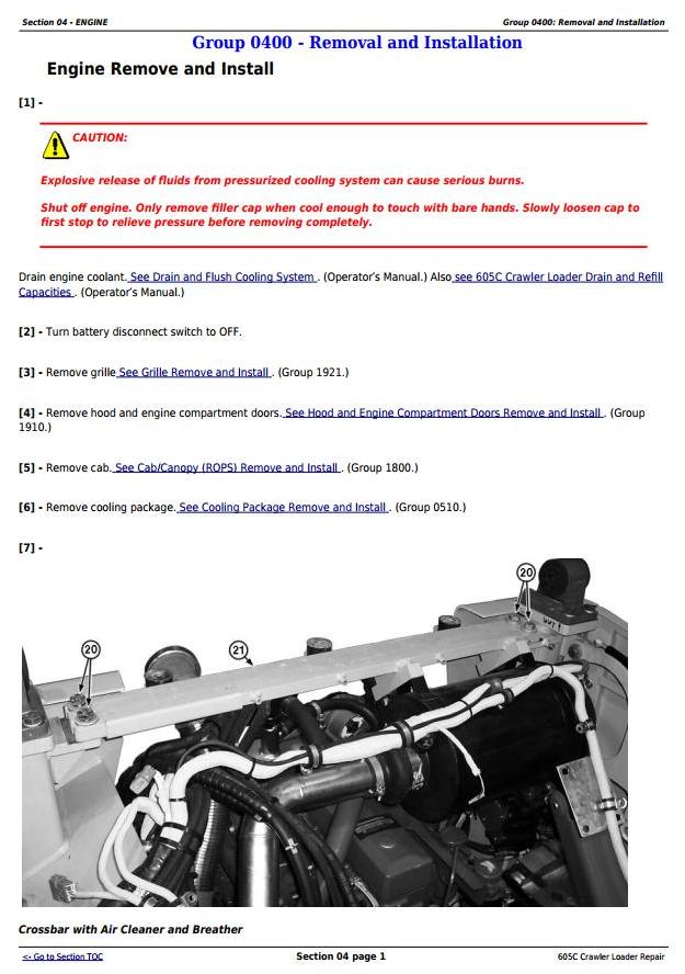 TM2354 - John Deere 605C Crawler Loader Service Repair Technical Manual - 2