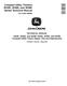 John Deere 3032E, 3036E and 3038E Utility Tractors (SN: 010001-609999) Technical Manual (TM100619) 0