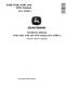 John Deere 107S, X106, X126 and X166 Lawn Tractors (SN: 010001-) Technical Manual (TM151219) 0