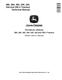 John Deere 280, 284, 300, 304, 320, 324 and 350-3 China Tractors Technical Manual (TM700419) 0