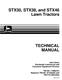 John Deere STX30, STX38 and STX46 Lawn Tractors Technical Manual (TM1561) 0