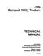 John Deere 4100 Compact Utility Tractors Technical Manual (tm1630) 0