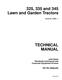 John Deere 325, 335 and 345 (SN: 70001-) Lawn and Garden Tractors Technical Manual (TM1760) 0