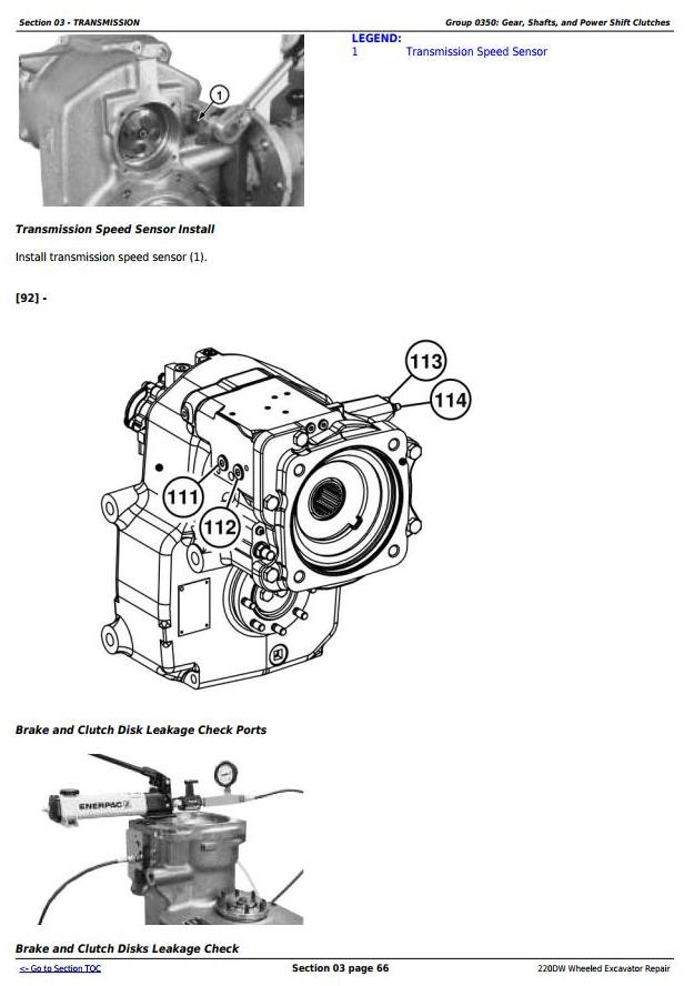 TM10545 - John Deere 220DW Wheeled Excavator Service Repair Technical Manual - 2