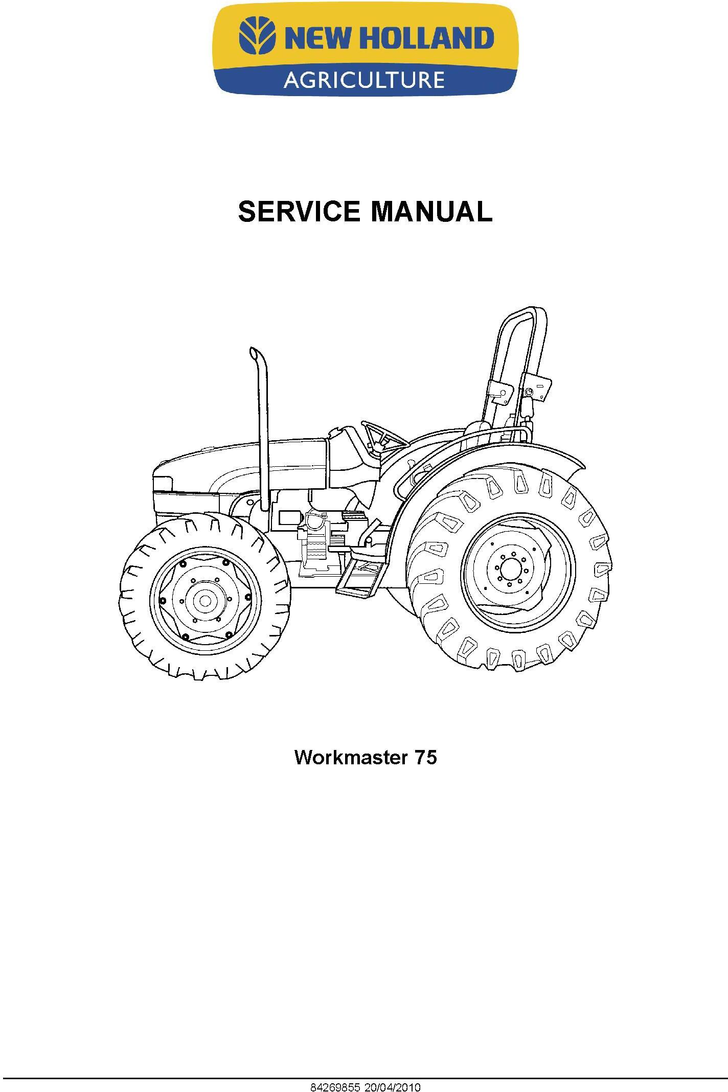 New Holland Workmaster 75, Workmaster 65 Tractor Complete Service Manual - 19562