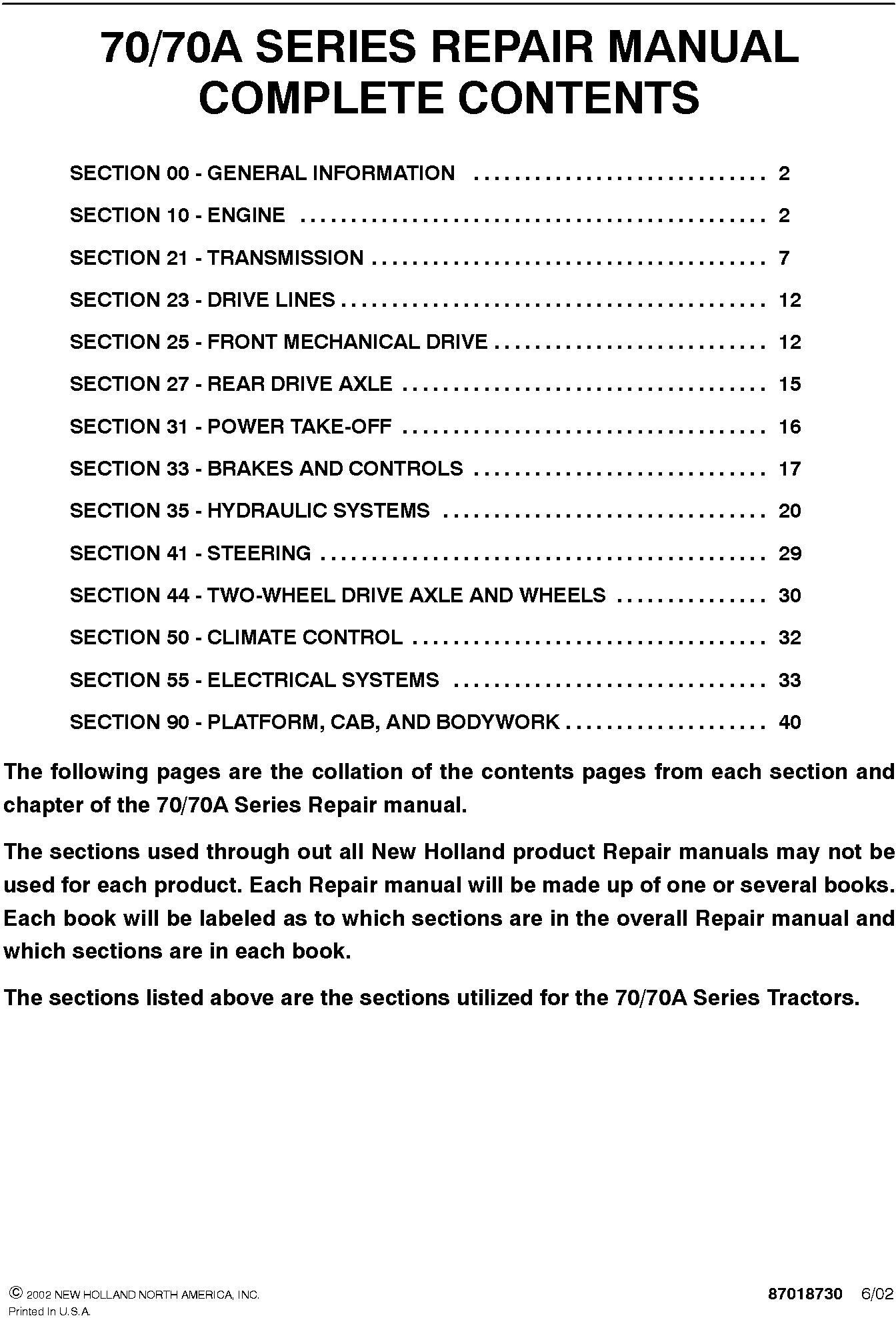 New Holland 8670, 8770, 8870, 8970, 8670A, 8770A, 8870A, 8970A Tractor Service Manual
