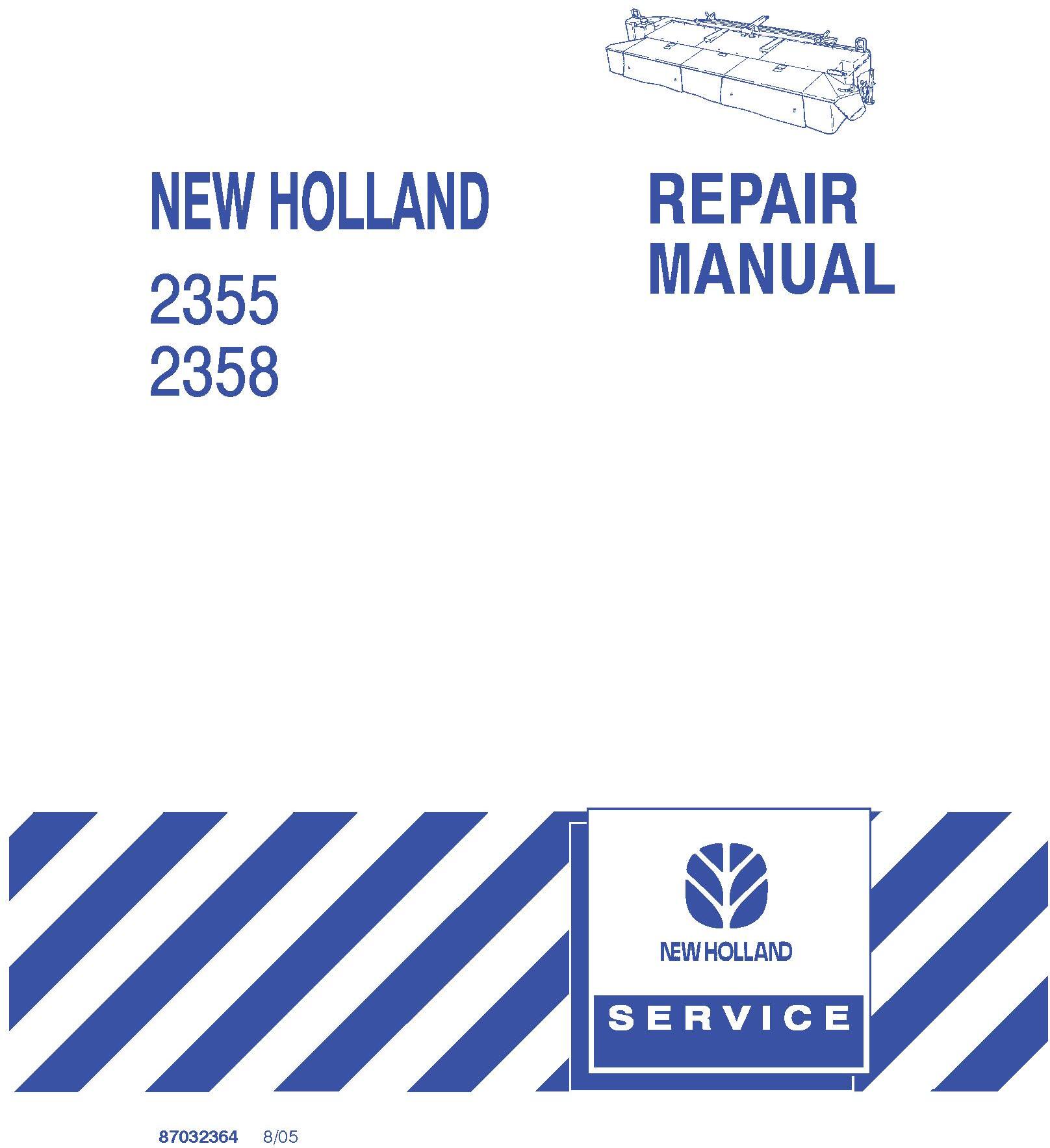 New Holland 2355 and 2358 Disc Auger Header Service Manual - 20065
