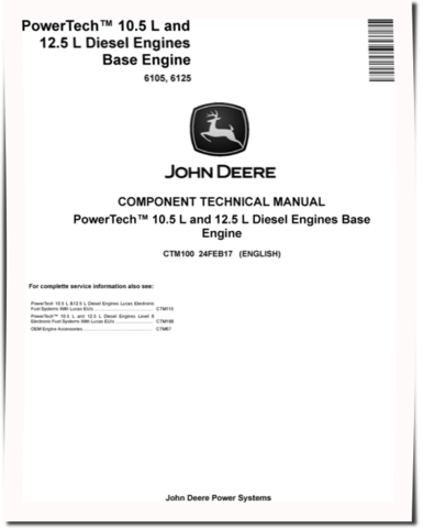 Powertech 6105 and 6125 Diesel Engines (BASE ENGINE) Component Technical Manual (CTM100)