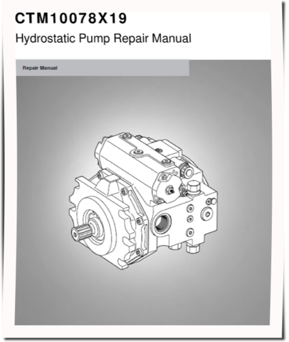 Rexroth A4VG Axial Piston Variable Hydraulic Pumps Component Technical Manual (CTM10078X19)