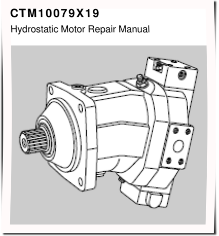 Rexroth A6VM Hydrostatic Motors Component Technical Manual (CTM10079X19)