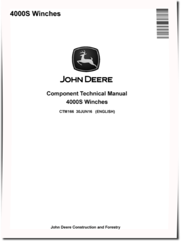 John Deere 4000S Winches Component Technical Manual (CTM166)