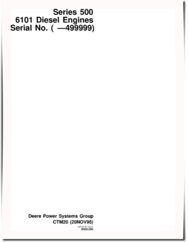 Powertech 6101 (Series 500) Diesel Engines (SN: -499999) Component Technical Manual (CTM20)