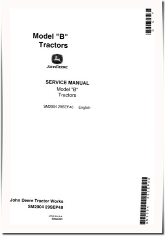 John Deere B, BN, BNH, BW and BWH Tractors Service Manual (SM2004)