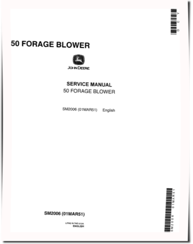 John Deere 50 Forage Blowers Technical Manual (SM2006)