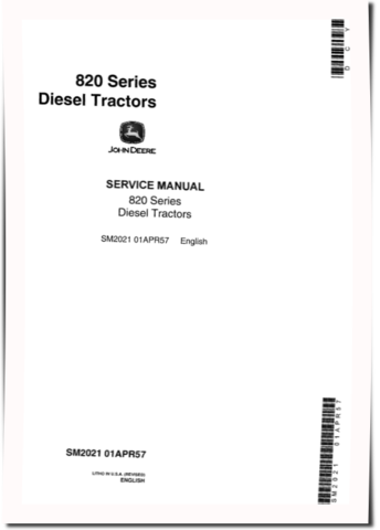John Deere 80, 820 and 830 Diesel Tractors Service Manual (SM2021)