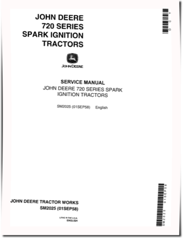John Deere 80 (SN: 8000000-), 820 (SN: 8200000-) and 830 (SN: 8200000-) Tractors Service Manual (SM2025)