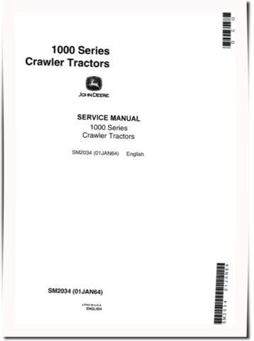 John Deere 1010 Crawler Tractors Service Manual (SM2034)
