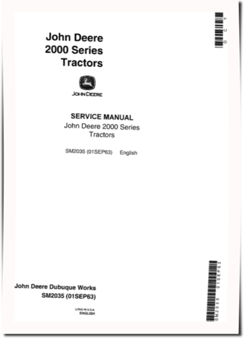 John Deere 2010 Row-Crop Utility Tractors and Hi-Crop Utility Tractors Service Manual (SM2035)