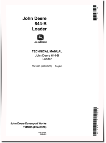 John Deere 644B and JD644B Wheel Loaders Technical Manual (TM1095)