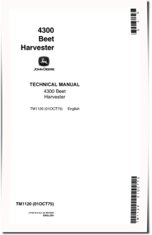 John Deere 4300 Beet Harvesters Technical Manual (TM1120)