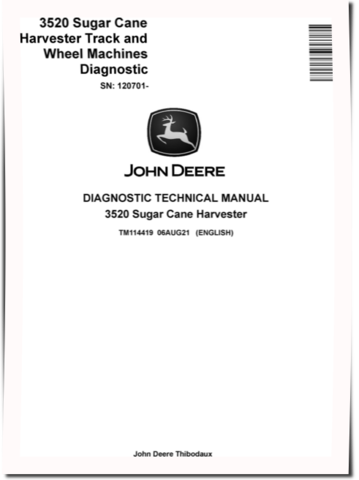 John Deere 3520 (SN. from 120701) Sugar Cane Harvesters Diagnostic Manual (TM114419)