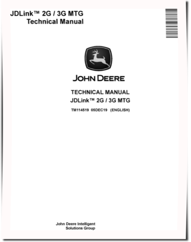 John Deere JDLink 2G and 3G Modular Telematics Gateways Technical Manual (TM114519)