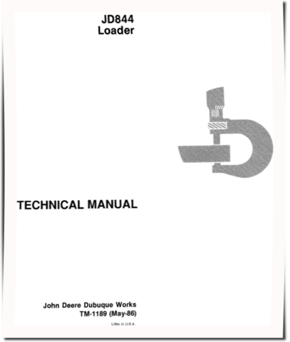 John Deere 844 and JD844 Wheel Loaders Technical Manual (TM1189)