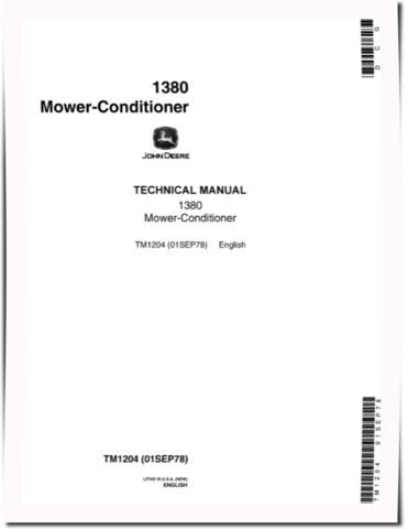 John Deere 1380 Mower-Conditioners Technical Manual (TM1204)