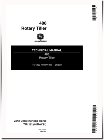 John Deere 448 Tractor Mounted Tillers Technical Manual (TM1252)