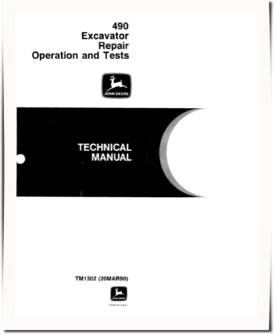 John Deere 490 Crawler Excavators Diagnostic and Repair Manual (TM1302)