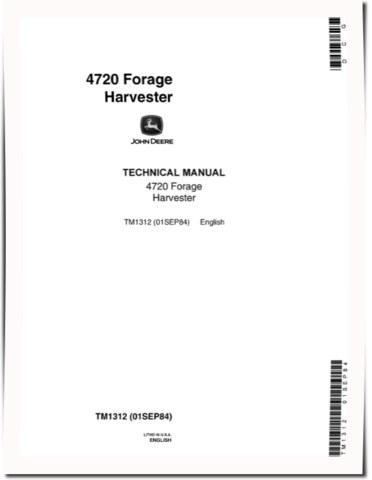 John Deere 4720 Forage Harvesters Technical Manual (TM1312)