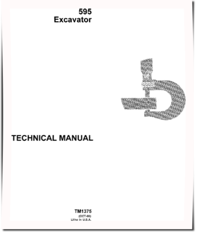 John Deere 595 Wheeled Excavators Technical Manual (TM1375)