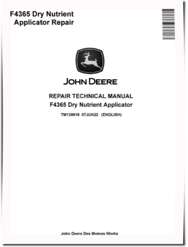 John Deere F4365 Dry Nutrient Applicators Repair Manual (TM139819)