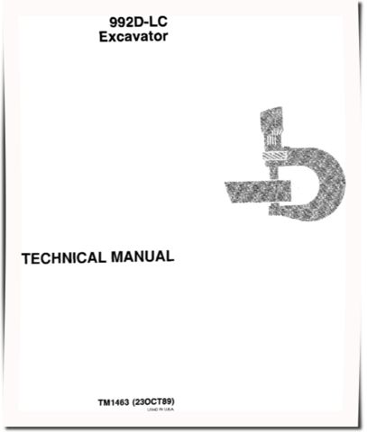 John Deere 992D-LC Crawler Excavators Repair Manual (TM1463)