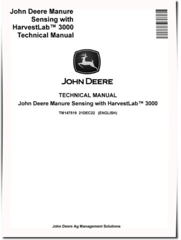 John Deere Manure Sensing with HarvestLab™ 3000 Technical Manual (TM147519)