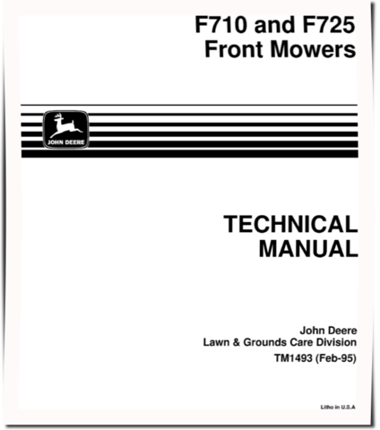 John Deere F710 and F725 Front Mowers Technical Manual (TM1493)