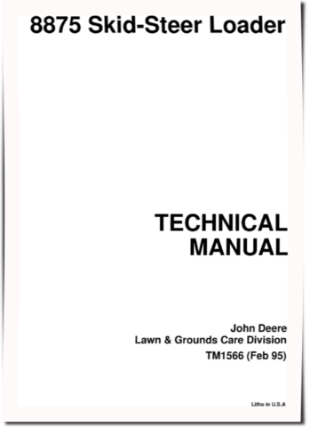 John Deere 8875 Skid Steer Loaders Technical Manual (TM1566)