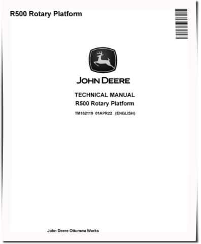 John Deere R500 Rotary Platforms Technical Manual (TM162119)