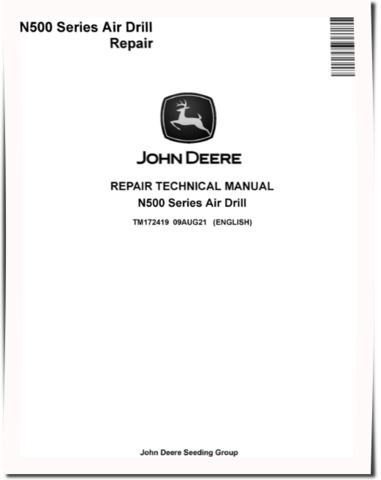John Deere N500 Series Air Drill Repair Manual (TM172419)