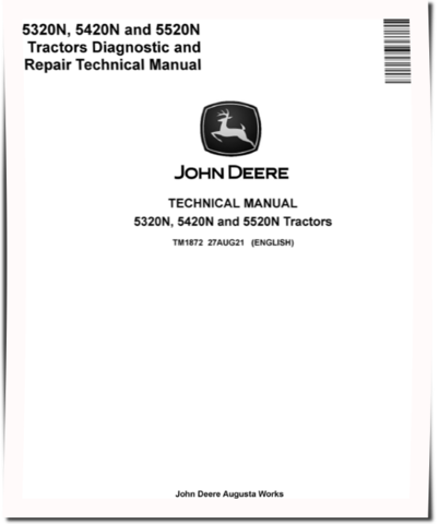 John Deere 5320N, 5420N and 5520N Tractors Technical Manual (TM1872)
