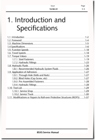 John Deere 853G Feller Bunchers Technical Manual (TM1889)