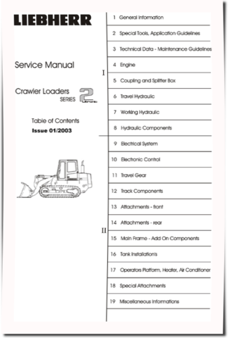 John Deere 655C, 755C, Liebherr 622 and 632 Crawler Loaders Service Manual (TM1945)