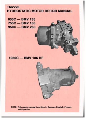 Linde BMV135, BMV186, BMV186 HF and BMV260 Hydrostatic Motors Technical Manual (TM2225)