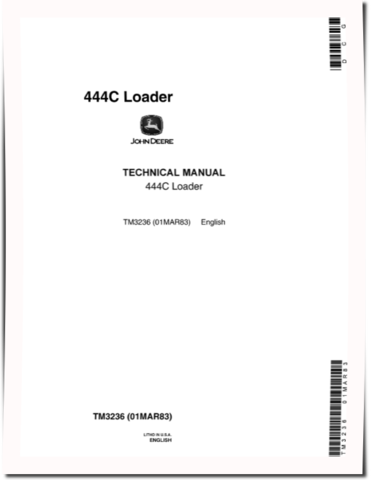 John Deere 444C 4WD Loaders Technical Manual (TM3236)